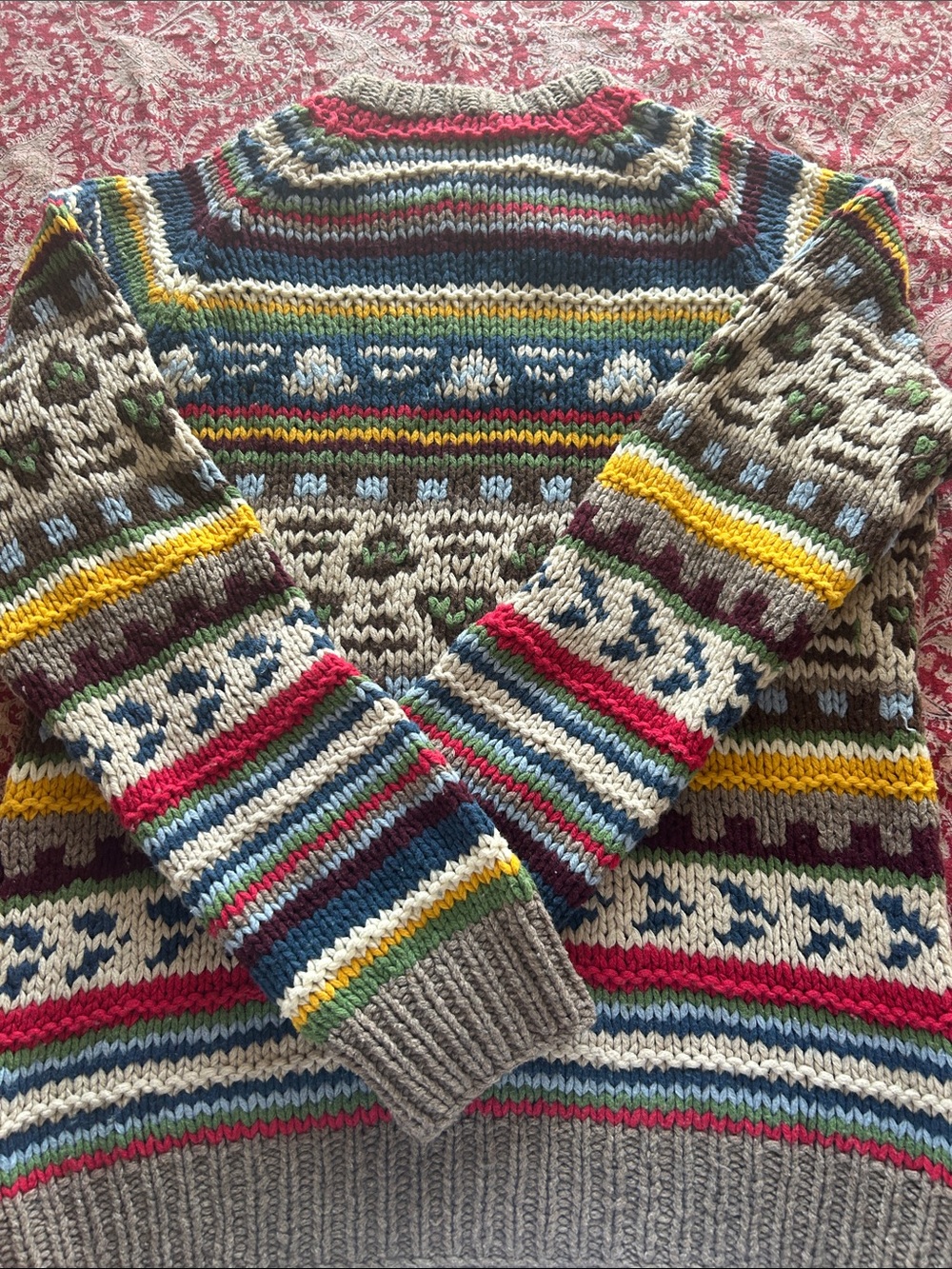 Vintage American Eagle Outfitters Classic Multicolor Fair Isle Crewneck Sweater - Picture 4 of 7